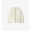 Chaqueta acolchada de nailon con cinta a cuadros