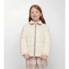 Chaqueta acolchada de nailon con cinta a cuadros