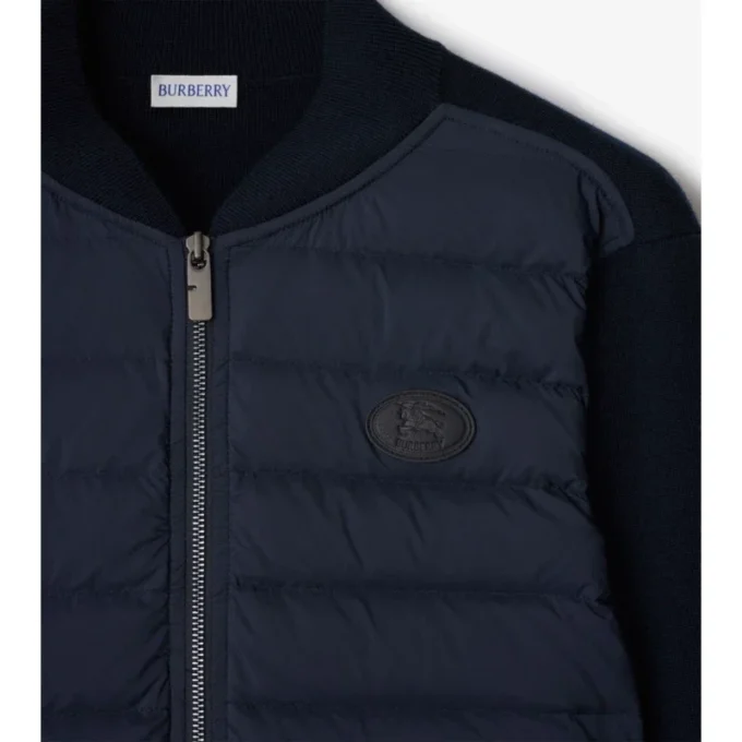 Chaqueta acolchada de nailon y lana