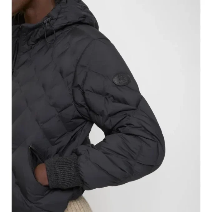 Chaqueta acolchada Delley de nailon con costuras en forma de cuadros