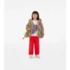 Chaqueta acolchada reversible de nailon con estampado de cuadros