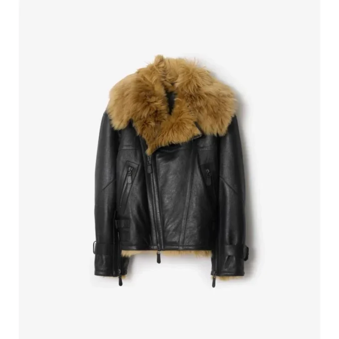 Chaqueta aviador corta de piel de oveja