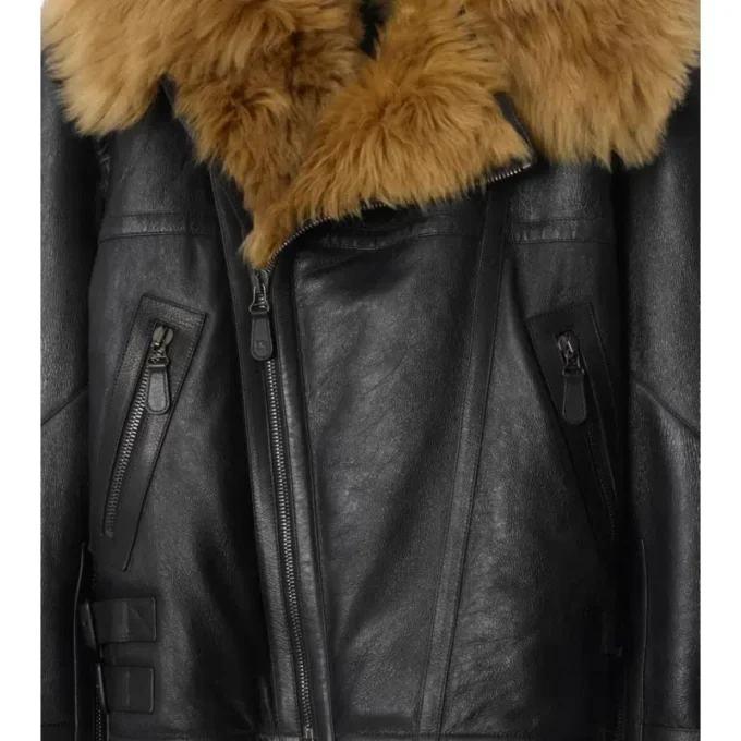 Chaqueta aviador corta de piel de oveja