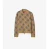 Chaqueta bomber de algodón y lana a cuadros