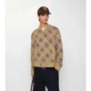 Chaqueta bomber de algodón y lana a cuadros