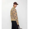 Chaqueta bomber de algodón y lana a cuadros