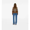 Chaqueta bomber de lana y cachemira a cuadros