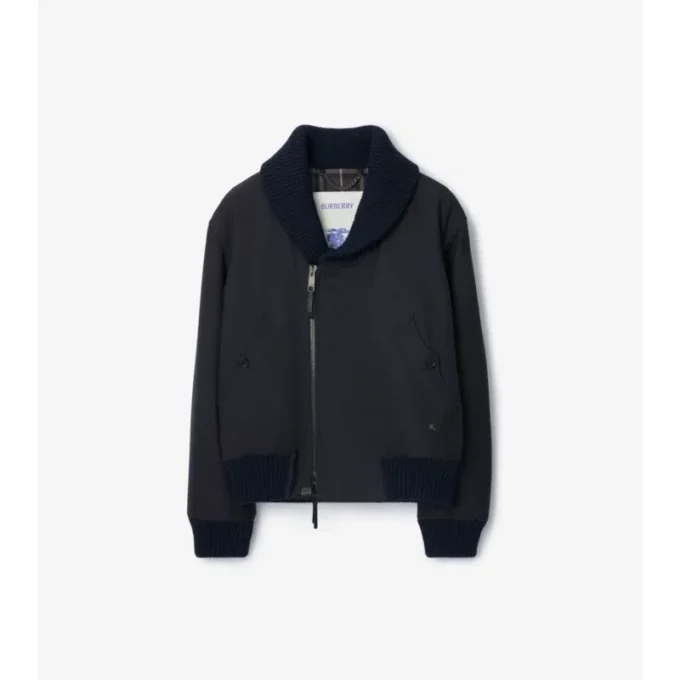 Chaqueta bomber de mezcla de lana