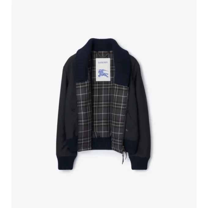 Chaqueta bomber de mezcla de lana