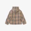 Chaqueta con capucha de algodón Vintage Check