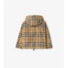 Chaqueta con capucha de nailon a cuadros