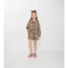 Chaqueta con capucha de nailon a cuadros