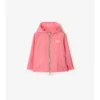 Chaqueta con capucha de nailon con cinta a cuadros