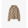 Chaqueta con capucha y estampado de cuadros