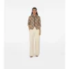 Chaqueta con capucha y estampado de cuadros