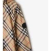 Chaqueta con capucha y estampado de cuadros