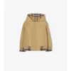 Chaqueta con capucha y ribetes de cuadros
