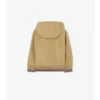 Chaqueta con capucha y ribetes de cuadros
