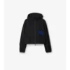 Chaqueta corta con capucha de nailon