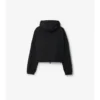 Chaqueta corta con capucha de nailon