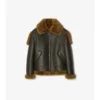 Chaqueta de aviador de piel de oveja