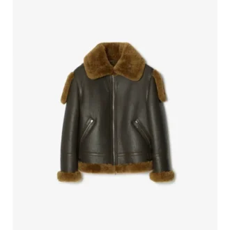 Chaqueta de aviador de piel de oveja