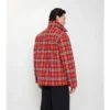 Chaqueta de franela de lana acolchada con estampado de cuadros