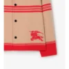 Chaqueta de lana y nailon a rayas