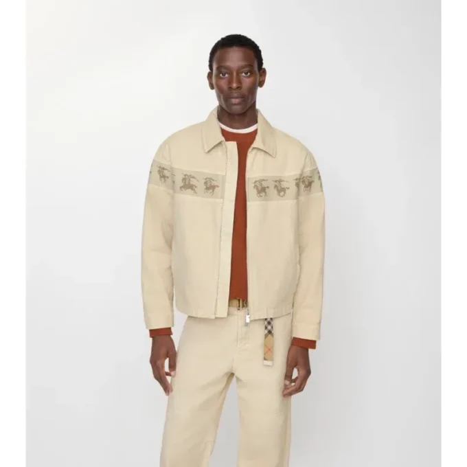 Chaqueta de lona de algodón «Galloping Knight»