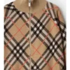 Chaqueta de mezcla de lana y mohair con estampado de cuadros