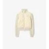 Chaqueta de nailon y lana con Check-Stitch