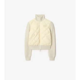 Chaqueta de nailon y lana con Check-Stitch
