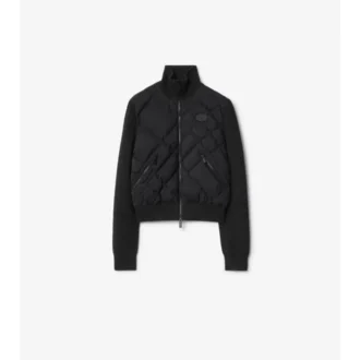 Chaqueta de nailon y lana con Check-Stitch