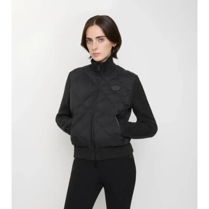 Chaqueta de nailon y lana con Check-Stitch