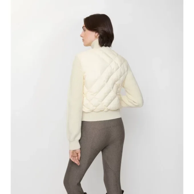Chaqueta de nailon y lana con Check-Stitch