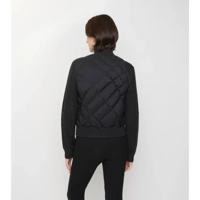 Chaqueta de nailon y lana con Check-Stitch