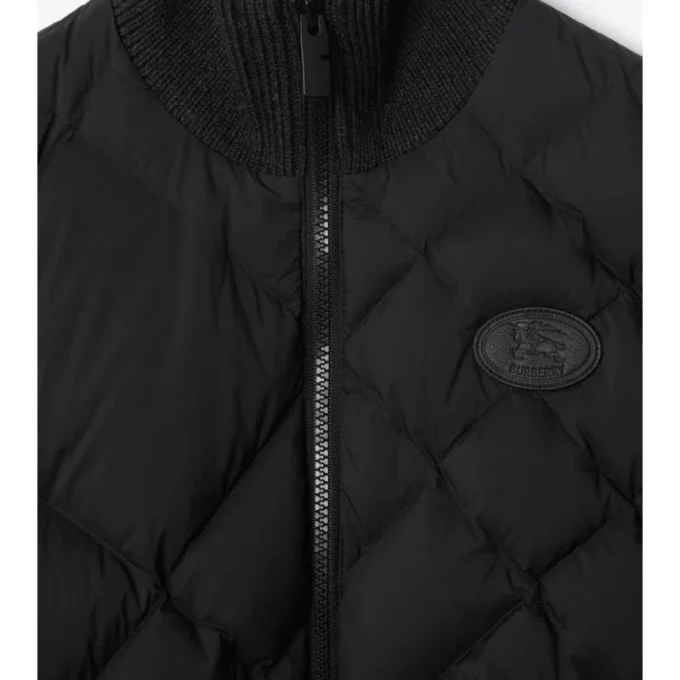 Chaqueta de nailon y lana con Check-Stitch