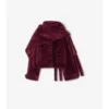 Chaqueta de piel de oveja con bufanda desmontable