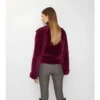 Chaqueta de piel de oveja con bufanda desmontable