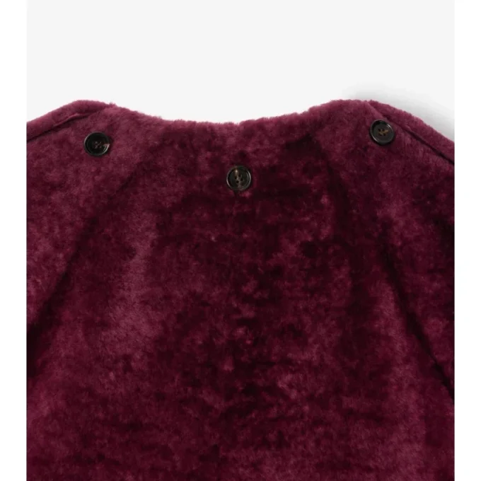 Chaqueta de piel de oveja con bufanda desmontable