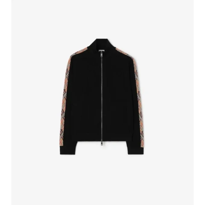 Chaqueta deportiva de algodón con ribetes
