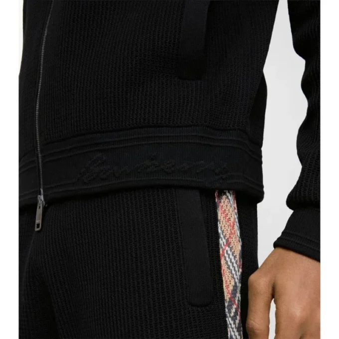 Chaqueta deportiva de algodón con ribetes