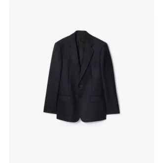 Chaqueta entallada de lana a cuadros