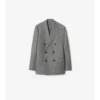 Chaqueta entallada de lana con estampado de cuadros Puppytooth
