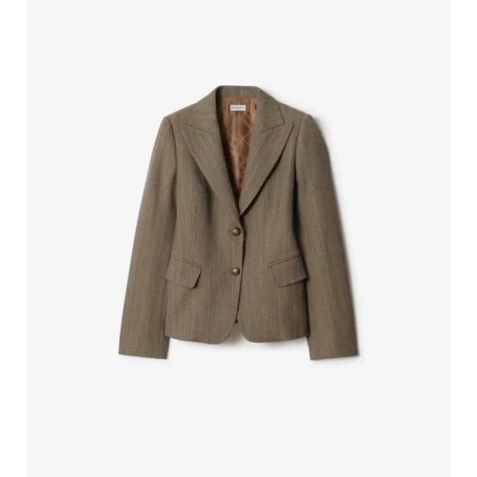 Chaqueta entallada de lana Mouliné
