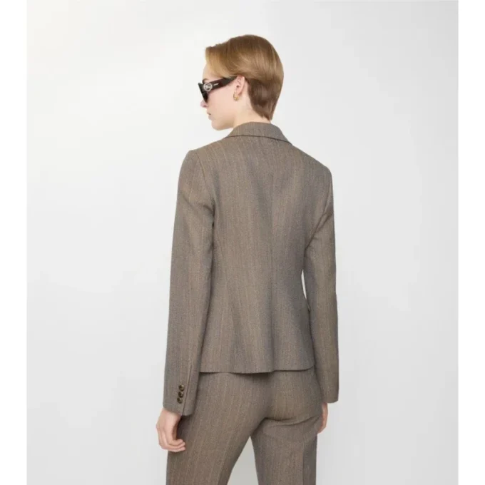Chaqueta entallada de lana Mouliné