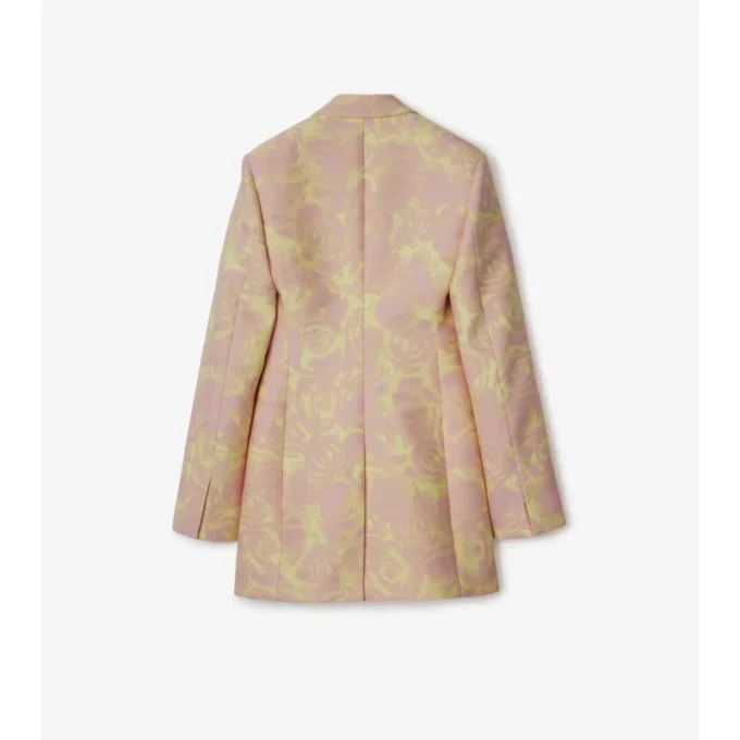 Chaqueta entallada de lana rosa