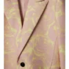 Chaqueta entallada de lana rosa