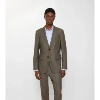 Chaqueta entallada de lana «sharkskin»