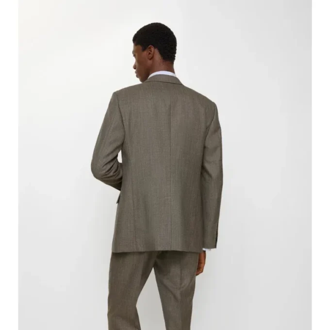 Chaqueta entallada de lana «sharkskin»